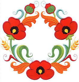 繡花 花卉 花環(huán) 家紡 免費素材
