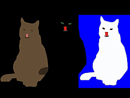 leckende Katze