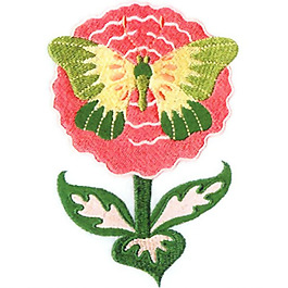 繡花 花卉 蝴蝶 家紡 免費素材