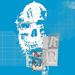 印花矢量圖 靈異 骷髏 文字 英文 免費(fèi)素材