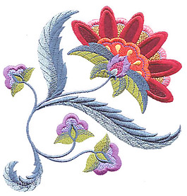 繡花 花卉 藤蔓 家紡 免費(fèi)素材