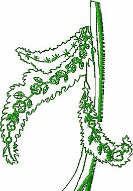 繡花 植物花卉 藤蔓 家紡 免費(fèi)素材