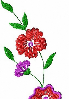 繡花 植物花卉 藤蔓 家紡 免費(fèi)素材