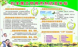 創建文明城市宣傳展板圖片