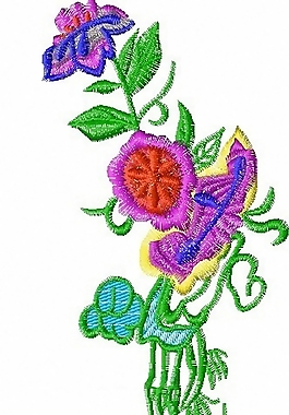 繡花 植物花卉 藤蔓 家紡 免費(fèi)素材