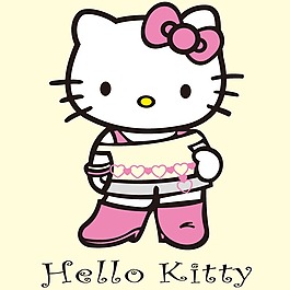 印花矢量圖 可愛卡通 卡通形象 HELLO KITTY 免費(fèi)素材