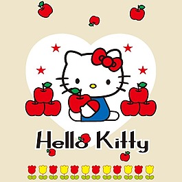 印花矢量圖 可愛卡通 卡通形象 HELLO KITTY 免費(fèi)素材