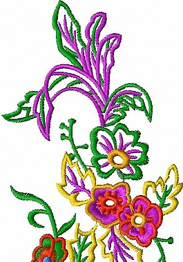 繡花 植物花卉 藤蔓 家紡 免費(fèi)素材