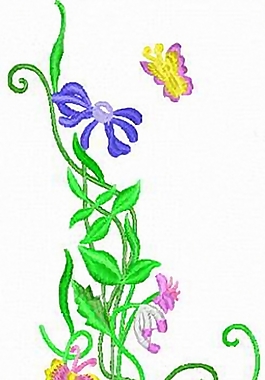 繡花 植物花卉 藤蔓 家紡 免費(fèi)素材