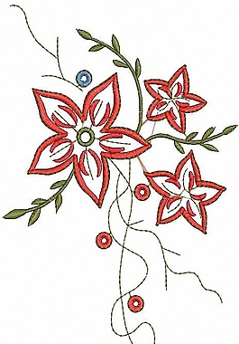 繡花 植物花卉 藤蔓 家紡 免費(fèi)素材