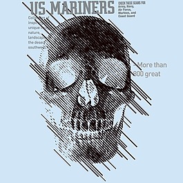 印花矢量圖 靈異 朋克 骷髏 圖文結(jié)合 免費(fèi)素材