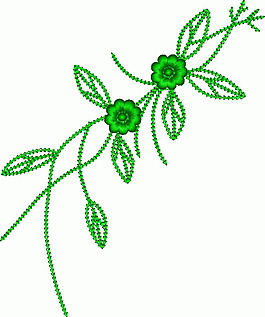 繡花 植物花紋 家紡 免費素材