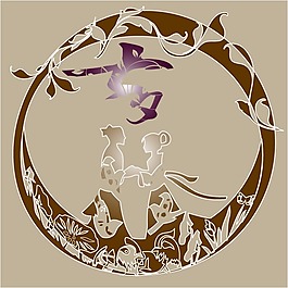 印花矢量圖 七夕情人節(jié) 圖文結(jié)合 文字 漢字 免費(fèi)素材
