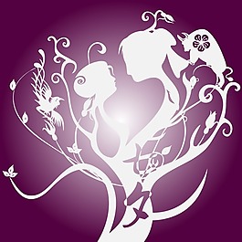印花矢量圖 七夕情人節(jié) 圖文結(jié)合 文字 漢字 免費(fèi)素材