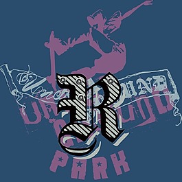 印花矢量圖 圖文結(jié)合 運動文字 英文 字母 免費素材