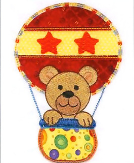 繡花 熱氣球 小熊 家紡 免費(fèi)素材