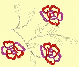 繡花 優(yōu)雅植物 藤條 花卉 家紡 免費素材