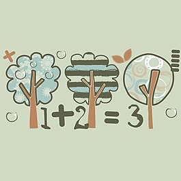印花矢量圖 可愛(ài)卡通 卡通植物 大樹(shù) 文字 免費(fèi)素材