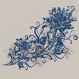 印花矢量圖 植物 花卉 花紋 優(yōu)雅植物 免費(fèi)素材