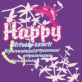 印花矢量圖 卡通文字 文字 英文 色彩 免費(fèi)素材
