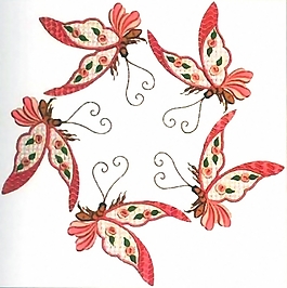 繡花 蝴蝶 家紡 免費(fèi)素材