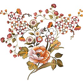 印花矢量圖 時尚休閑女裝 成熟優(yōu)雅女裝 植物 花卉 免費(fèi)素材