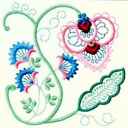 繡花 花卉 藤條 藤蔓 家紡 免費(fèi)素材