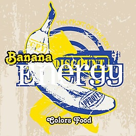 印花矢量圖 靚仔裝 徽章標(biāo)記 水果 香蕉 免費(fèi)素材