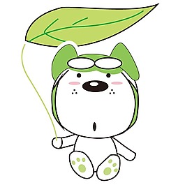 印花矢量圖 嬰童 小狗 葉子 線條 免費素材