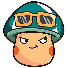 印花矢量圖 男童 卡通形象 蘑菇仔 表情 免費素材