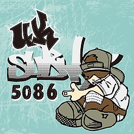 印花矢量圖 可愛卡通 卡通人物 男孩 英文 免費素材
