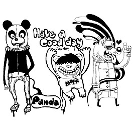 位圖 靚仔裝 T恤圖案 潮流 插畫 免費素材