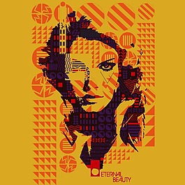 印花矢量圖 時(shí)尚休閑女裝 T恤圖案 潮流 人物 免費(fèi)素材