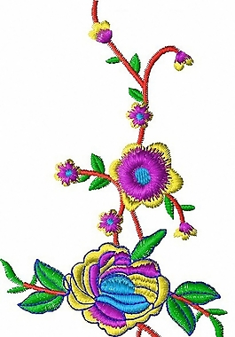 繡花 植物花卉 藤蔓 家紡 免費(fèi)素材