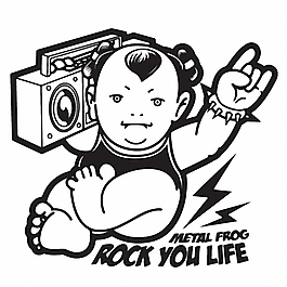 位圖 插畫 人物 男孩 音樂(lè)元素 免費(fèi)素材