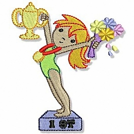 繡花 女孩 頒獎 家紡 免費素材