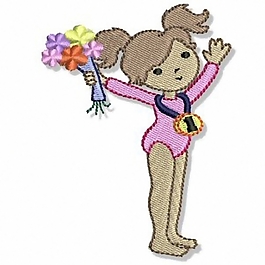 繡花 女孩 頒獎 家紡 免費素材
