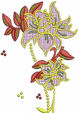 繡花 植物花卉 藤蔓 家紡 免費(fèi)素材