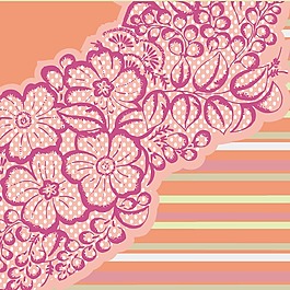 印花矢量圖 植物 植物花紋 條紋 色彩 免費素材