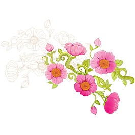 印花矢量圖 時(shí)尚休閑女裝 成熟優(yōu)雅女裝 植物 優(yōu)雅植物 免費(fèi)素材