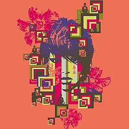 印花矢量圖 時尚休閑女裝 T恤圖案 潮流 人物 免費素材