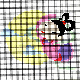 毛衫圖案 女孩 嫦娥 月亮 毛衣 免費(fèi)素材