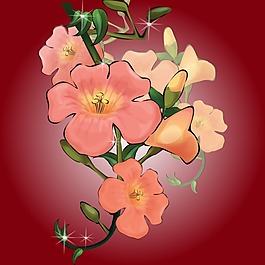 印花矢量圖 植物 花卉 優(yōu)雅植物 色彩 免費素材