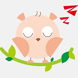 印花矢量圖 卡通動(dòng)物 小鳥(niǎo) 色彩 灰色 免費(fèi)素材
