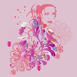 印花矢量圖 時(shí)尚休閑女裝 成熟優(yōu)雅女裝 T恤圖案 潮流 免費(fèi)素材