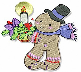 繡花 童裝 T恤圖案 姜餅人 蠟燭 免費(fèi)素材