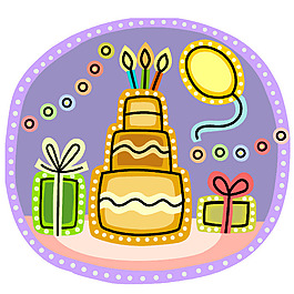 印花矢量圖 嬰童 童裝 生日蛋糕 氣球 免費素材