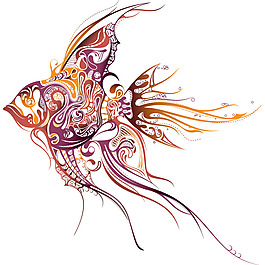 印花矢量圖 成熟優(yōu)雅女裝 動(dòng)物 金魚 海洋生物 免費(fèi)素材