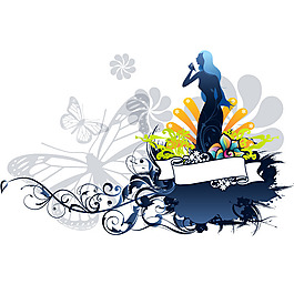 印花矢量圖 時尚休閑女裝 T恤圖案 毛衫印花 優(yōu)雅植物 免費素材