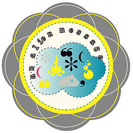 印花矢量圖 男童 徽章標記 文字 英文 免費素材